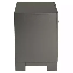 Metallic Gray Wood Jovan Nightstand