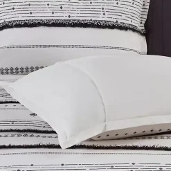 Mia White Striped 3-pc. King Duvet Cover Set