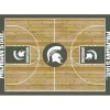 Michigan State Courtside Area Rug, 4x6