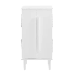 Mid-Century Modern White Jewelry Armoire