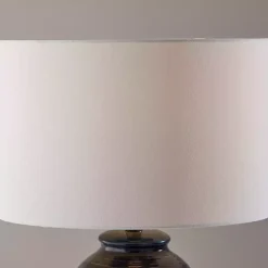 Midnight Blue Ribbed Alexis Table Lamp