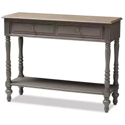 Mindi Wood Rustic Farmhouse Console Table