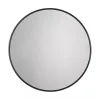 Modern Black Metal Round Wall Mirror