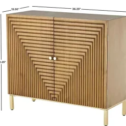 Modern Wood Geometric Cabinet