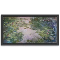 Monet Water Lilies Framed Canvas Art Print