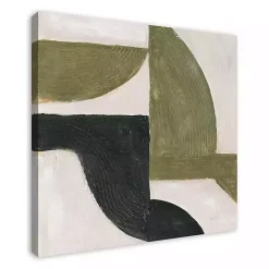 Moody Green Shapes II Canvas Art Print