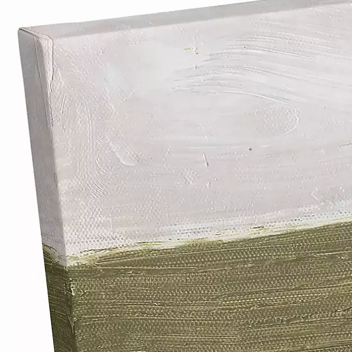 Moody Green Shapes II Canvas Art Print