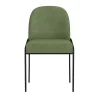 Moss Green Velvet Metal Dining Chair