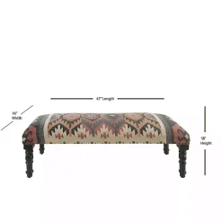 Multicolor Southwestern Geometric Bench