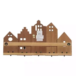 Multicolor Wood Building Wall Hooks