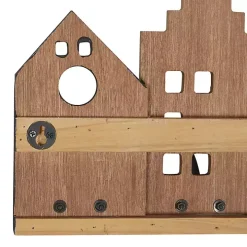 Multicolor Wood Building Wall Hooks