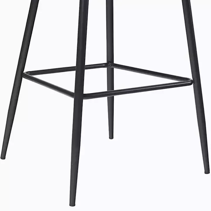 Mushroom Upholstered Charli Bar Stools, Set of 2