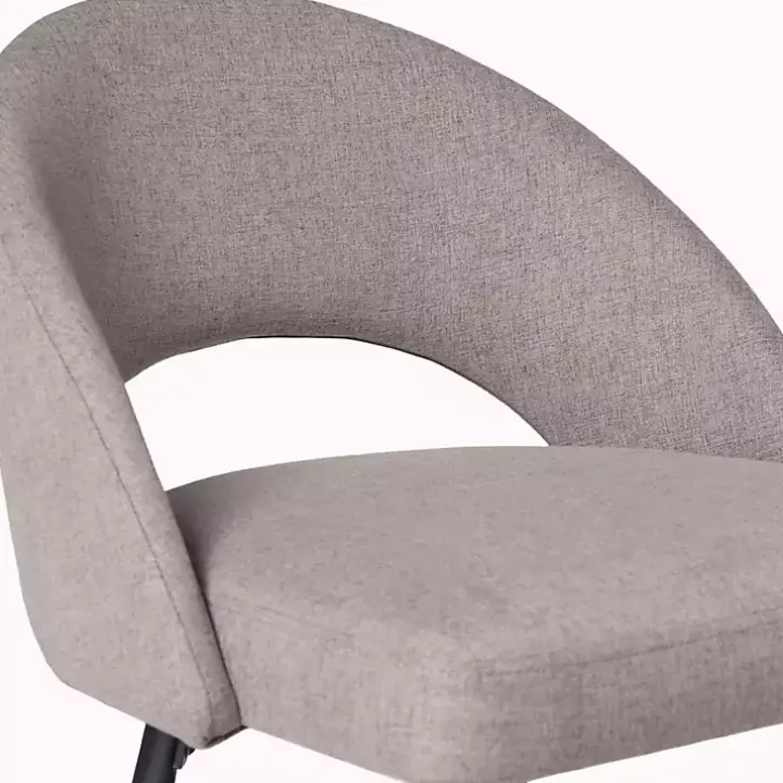 Mushroom Upholstered Charli Bar Stools, Set of 2