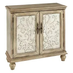 Natural and Cream Two-Tone Whitt Cabinet
