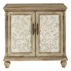 Natural and Cream Two-Tone Whitt Cabinet