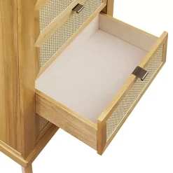 Natural Cane Jewelry Armoire