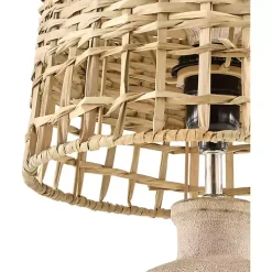 Natural Ceramic 2-pc. Lamps with Seagrass Shades