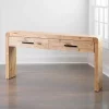 Natural Curved Edge Console Table