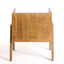 Natural Mango Wood Cubby Side Table