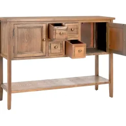 Natural Oak 4-Drawer Charlotte Sideboard