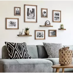 Natural 10-pc. Gallery Wall Frame and Shelf Set