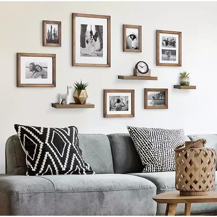 Natural 10-pc. Gallery Wall Frame and Shelf Set