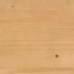 Natural Pine Wood Slatted Headboard Queen Bed