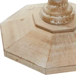 Natural Rustic Wood Octagon Accent Table