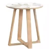 Natural Seaside Tropical Leaves Accent Table