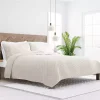 Natural Stitched Diamond 3-pc. King Quilt Set