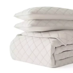 Natural Stitched Diamond 3-pc. King Quilt Set