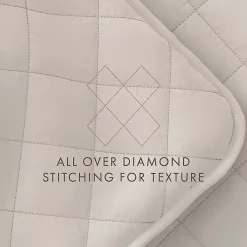 Natural Stitched Diamond 2-pc. Twin Quilt Set