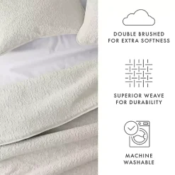 Natural Stitched Floral 2-pc. Twin Quilt Set