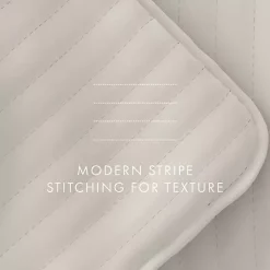 Natural Stitched Stripes 2-pc. Twin Quilt Set