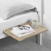 Natural Wood Bedside Shelf