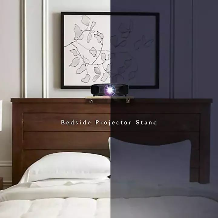 Natural Wood Bedside Shelf