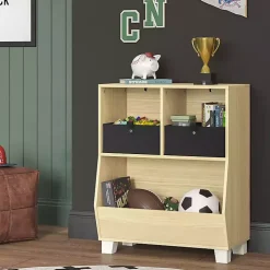 Natural Wood Cubby Cabinet