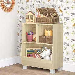 Natural Wood Cubby Cabinet