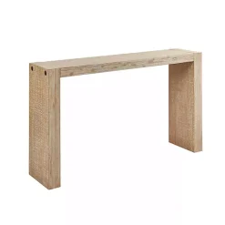 Natural Wood Frame Console Table