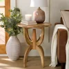 Natural Wood Round Dori Side Table