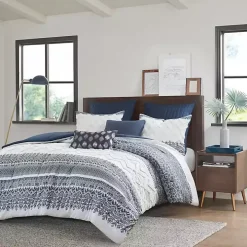 Navy and White 3-pc. Full/Queen Comforter Set