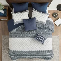 Navy and White 3-pc. Full/Queen Comforter Set