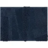 Navy Asymmetrical Cotton Bath Mat
