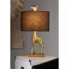 Navy Blue and Gold Giraffe Table Lamp