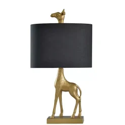 Navy Blue and Gold Giraffe Table Lamp