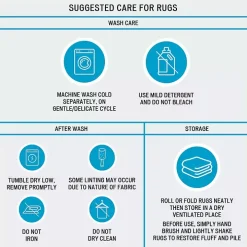 Navy Blue Border Cotton Bath Runner