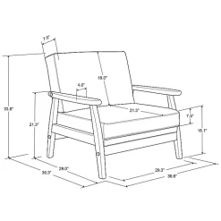 Navy Blue Faux Leather Ambon Accent Chair