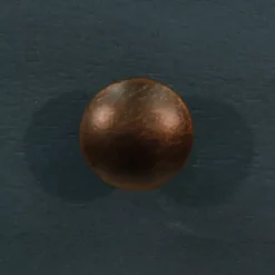 Navy Blue Slatted Windowpane Console Table