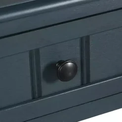 Navy Blue Wood Square Hampton Accent Table