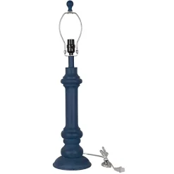 Navy Coastal Ariel Table Lamps, Set of 2